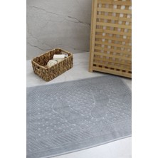 Eika Pamuklu Çift Kat Dokuma Gri Ayak Havlusu (50X70)