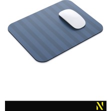 Nilizma Lacivert Renkli Çizgili Ergonomik Mouse Pad - 23 cm x 19 cm - Kaydırmaz Taban Ev ve Ofis Kullanımı Için Ideal Fare Altlığı Mousepad