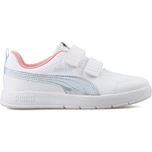 Puma Courtflex V3 Space Belle Beyaz Kız Çocuk Sneaker