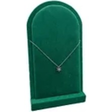 Teknotrust Yeşil Süet Ayaklı Kolye Sergileme Standı 26/15 cm