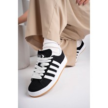 Unisex Siyah Beyaz Sneaker Spor Ayakkabı