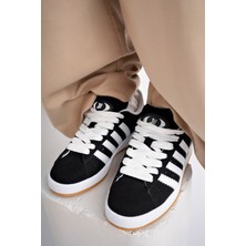 Unisex Siyah Beyaz Sneaker Spor Ayakkabı
