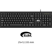 Elba K112 Q USB Siyah Türkçe Kablolu Standart Klavye