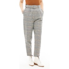 Ekose Desen Kaşe Pantolon