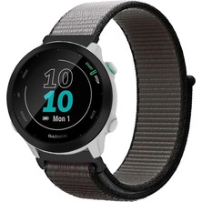 Kreton Garmin Forerunner 55 ile Uyumlu Kordon Cırt Cırtlı Spor Kumaş Kayış
