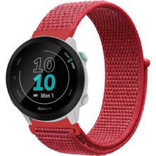 Kreton Garmin Forerunner 55 ile Uyumlu Kordon Cırt Cırtlı Spor Kumaş Kayış