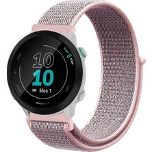 Kreton Garmin Forerunner 55 ile Uyumlu Kordon Cırt Cırtlı Spor Kumaş Kayış