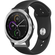 Kreton Garmin Vivoactive 3 ile Uyumlu Kordon Yumuşak Dokulu Esnek Jel Silikon Kayış