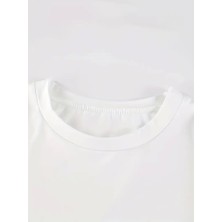 Yazı Baskılı Oversize Kalıp Rahat Kesim Yumuşak Dokulu Unisex T-Shirt 2025 Trend