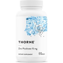 Thorne Zinc(Çinko) Picolinate 15MG - Highly Absorbable Supports Wellness, Immune System, Eye, Skin, Reproductive Health 60 Caps