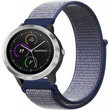 Kreton Garmin Vivoactive 3 ile Uyumlu Kordon Cırt Cırtlı Spor Kumaş Kayış
