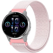 Kreton Garmin Venu2 Plus ile Uyumlu Kordon Cırt Cırtlı Spor Kumaş Kayış