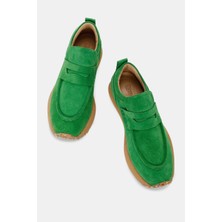 Be Style Troy Unisex Yeşil Gerçek Süet Deri Sneaker