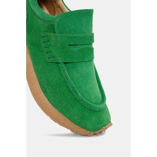 Be Style Troy Unisex Yeşil Gerçek Süet Deri Sneaker