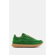 Be Style Ridley Kadın Yeşil Gerçek Süet Deri Sneaker