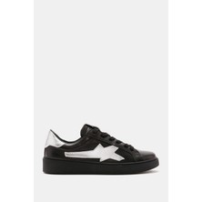 Be Style Louie Kadın Siyah Gerçek Deri Sneaker