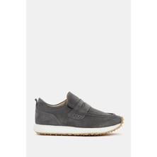 Be Style Troy Unisex Koyu Gri Gerçek Süet Deri Sneaker