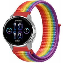 Kreton Garmin Venu2 Plus ile Uyumlu Kordon Cırt Cırtlı Spor Kumaş Kayış