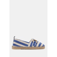Be Style Aria Kadın Mavi Tokalı Bez Espadril