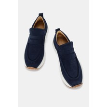 Be Style Troy Unisex Lacivert Gerçek Süet Deri Sneaker