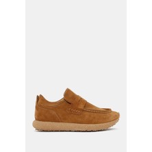 Be Style Troy Unisex Camel Gerçek Süet Deri Sneaker