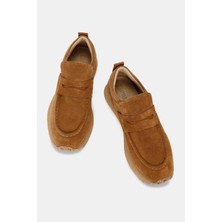 Be Style Troy Unisex Camel Gerçek Süet Deri Sneaker