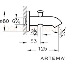 Artema Win S A42607 Çıkış Ucu Duş Kumandalı