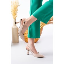 Ballerina&zapato Kadın Lilith Bej Cilt Topuklu Ayakkabı