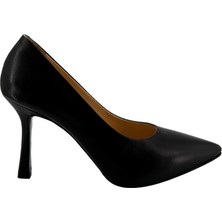 Hakiki Deri Stiletto Disparita 26301 Ince Topuk Kadın Ayakkabı