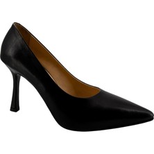 Hakiki Deri Stiletto Disparita 26301 Ince Topuk Kadın Ayakkabı