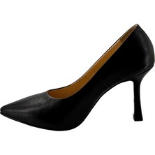 Hakiki Deri Stiletto Disparita 26301 Ince Topuk Kadın Ayakkabı