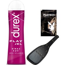 Durex Kiraz Aşkı 50 ml Jel + Siyah Deri Şaplak + Hediye