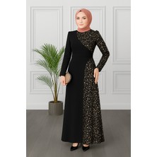 Pullu Tesettür Balık Abiye Elbise 2777