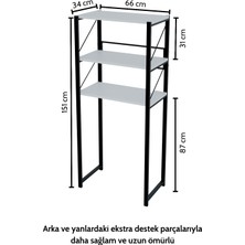 Çamaşır Makinesi Üstü Düzenleyici Banyo Rafı Makina Üstü Çok Amaçlı