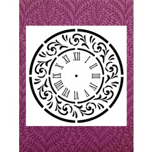 Stencil Sarayi Boyama Şablon Saat - 2008 Ölçü 60X60