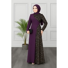 Pullu Tesettür Balık Abiye Elbise 2777