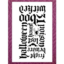 Stencil Sarayi Boyama Şablon Yazı ve Numaralar - 2171 Ölçü 20X30
