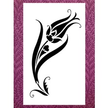 Stencil Sarayi Boyama Şablon Çiçek ve Meyve - 2214 Ölçü 40X60