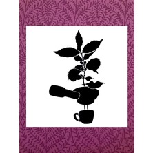 Stencil Sarayi Boyama Şablon Mutfak Obje ve Yazıları - 2187 Ölçü 30X30