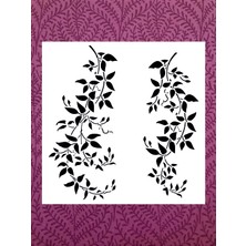 Stencil Sarayi Boyama Şablon Çiçek ve Meyve - 2218 Ölçü 40X40