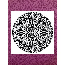 Stencil Sarayi Boyama Şablon Damask Çini Mandala - 2021 Ölçü 80X80