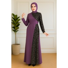 Pullu Tesettür Balık Abiye Elbise 2777