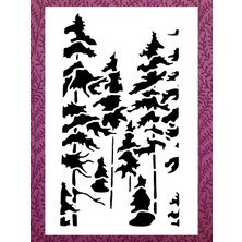 Stencil Sarayi Boyama Şablon Çiçek ve Meyve - 2170 Ölçü 40X60