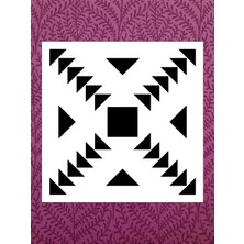 Stencil Sarayi Boyama Şablon Damask Çini Mandala - 2162 Ölçü 80X80