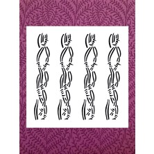 Stencil Sarayi Boyama Şablon Desenler - 2154 Ölçü 40X40