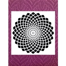 Stencil Sarayi Boyama Şablon Damask Çini Mandala - 2225 Ölçü 60X60