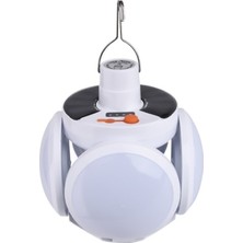 Solar LED Kamp Lambası – Işıldak – Usb’den / Gün Işığında Şarj- 5 Kanatlı