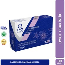 Evopharma Passiflora Valerian Melissa Kapsül Takviye Edici Gıda 30 kapsül