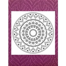 Stencil Sarayi Boyama Şablon Damask Çini Mandala - 2111 Ölçü 80X80