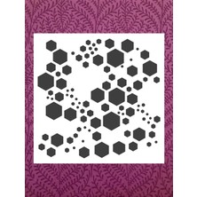 Stencil Sarayi Boyama Şablon Zemin Deseni - 2222 Ölçü 50X50